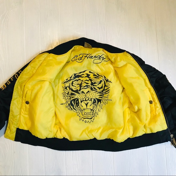 Ed Hardy Bomber Jacket - Reversible - Picture 3 of 7